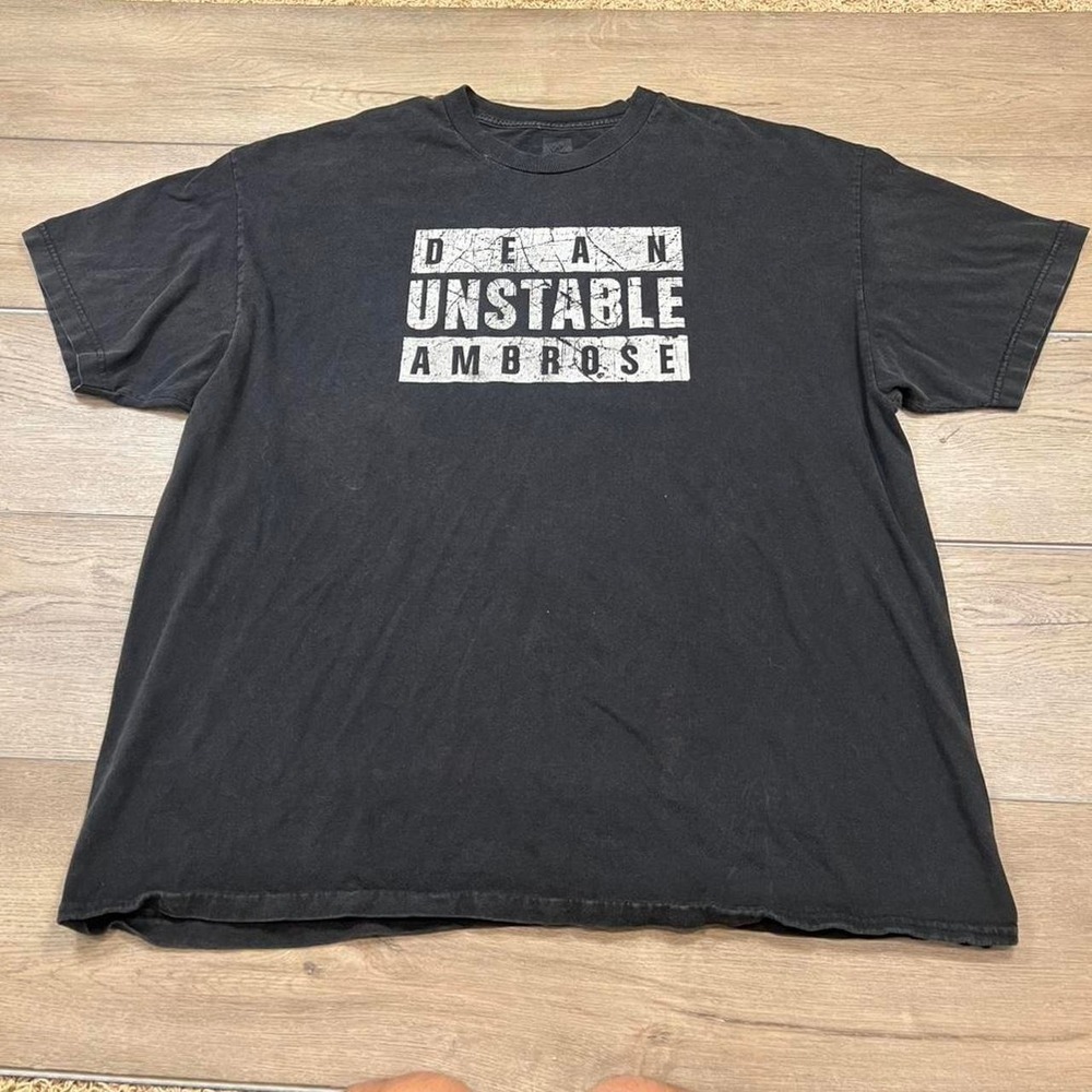 WWE Dean Ambrose T-Shirt Mens 2XL Black Unstable Graphic Shield Jon Moxley